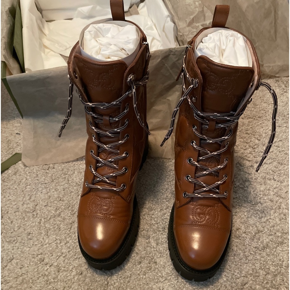 Cognac Leather Gucci Boots Gorgeous!